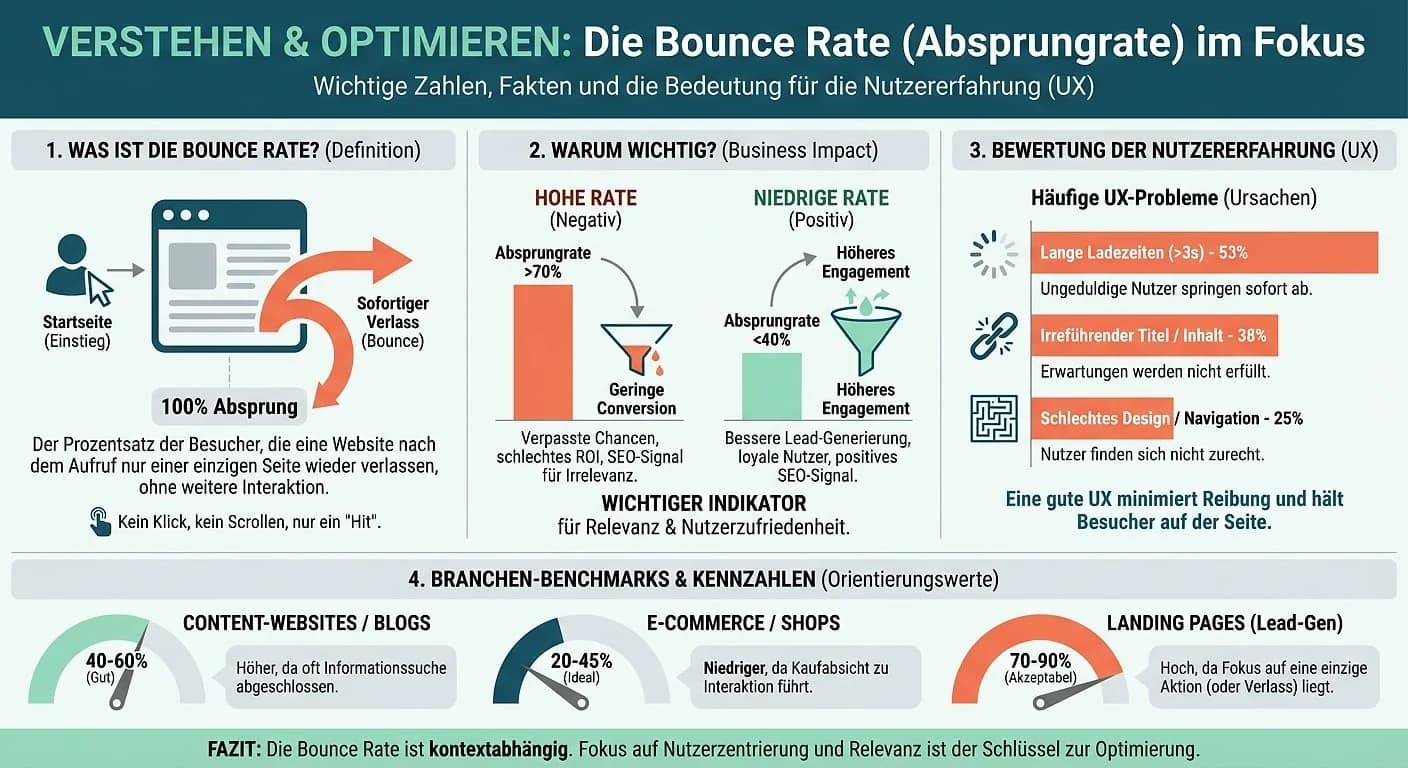 Infografik: Bounce Rate (Absprungrate)