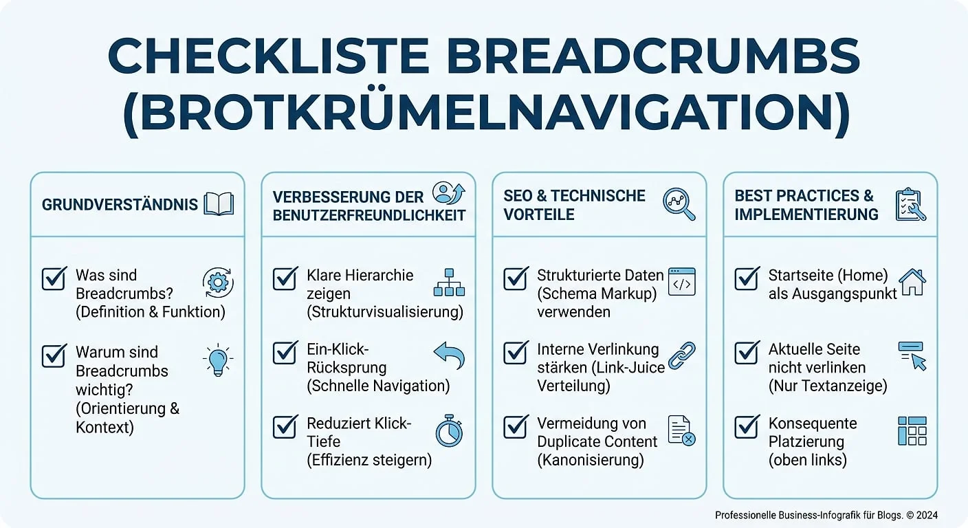 Infografik: Breadcrumbs (Brotkrümelnavigation)