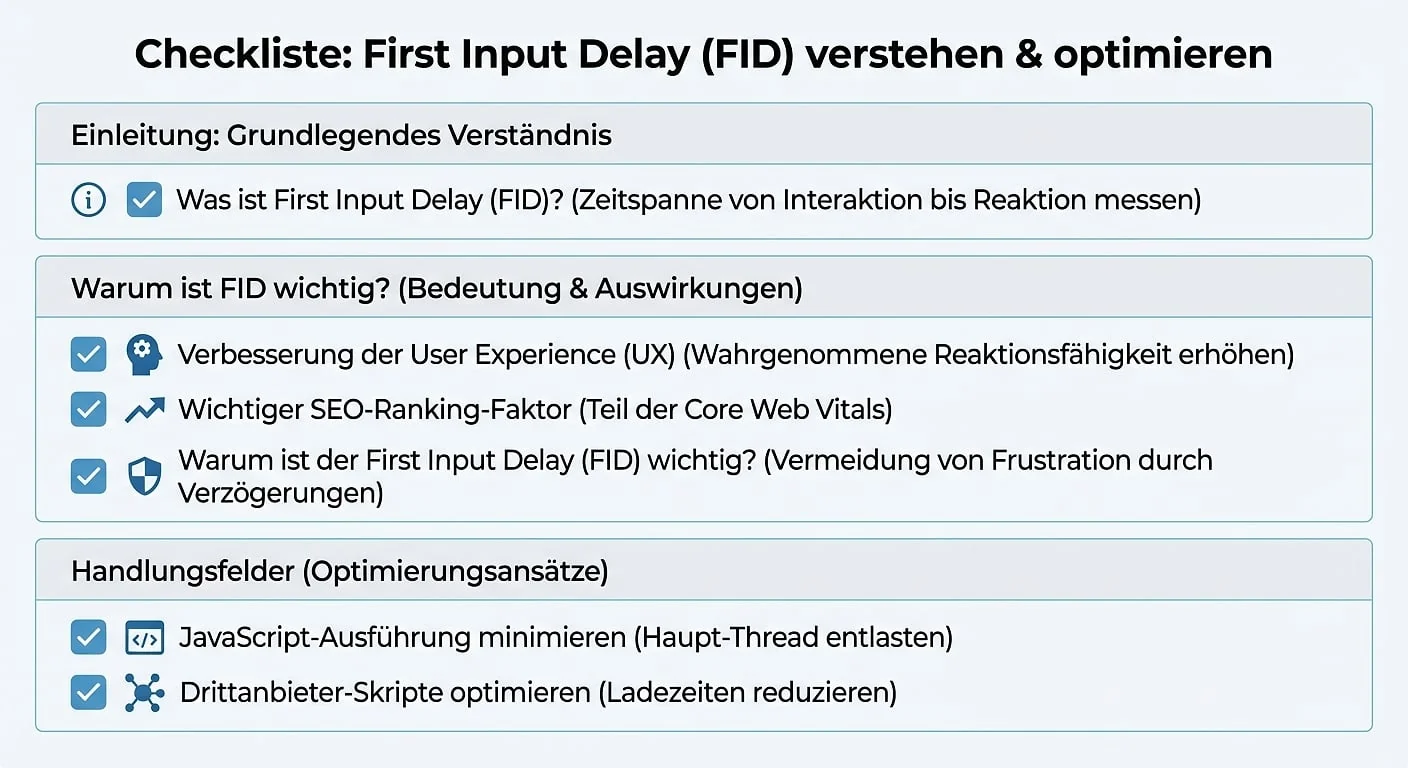 Infografik: First Input Delay (FID)