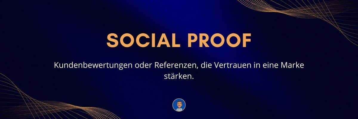 Social Proof Kundenbewertungen oder Referenzen, die Vertrauen in eine Marke stärken